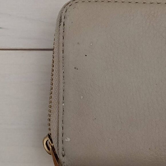 Marc by Marc Jacobs Women's Classic Q Slim Zip-around Long Wallet Cement Ecru - Picture 4 of 6